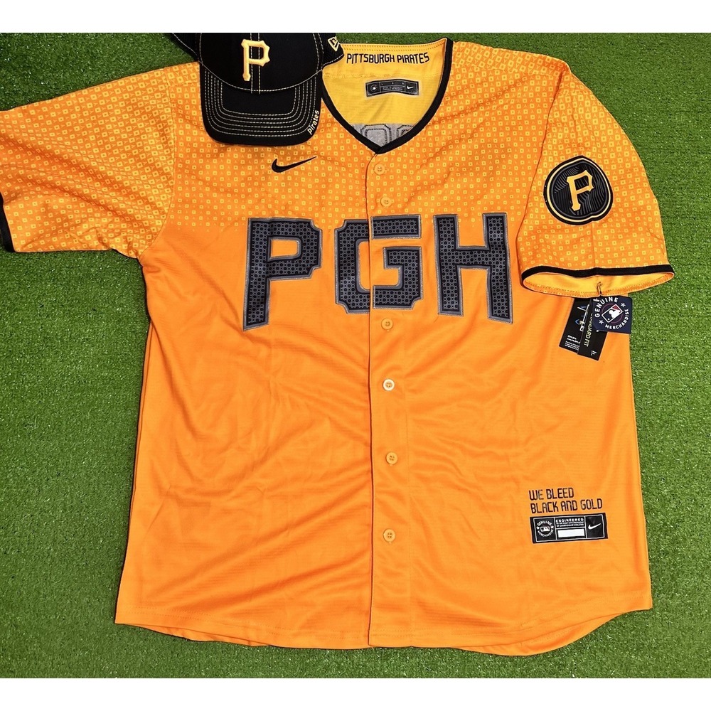 Pittsburgh Pirates City Connect Jersey LG Gold PGH Nike Reynolds 10 NEW NWT